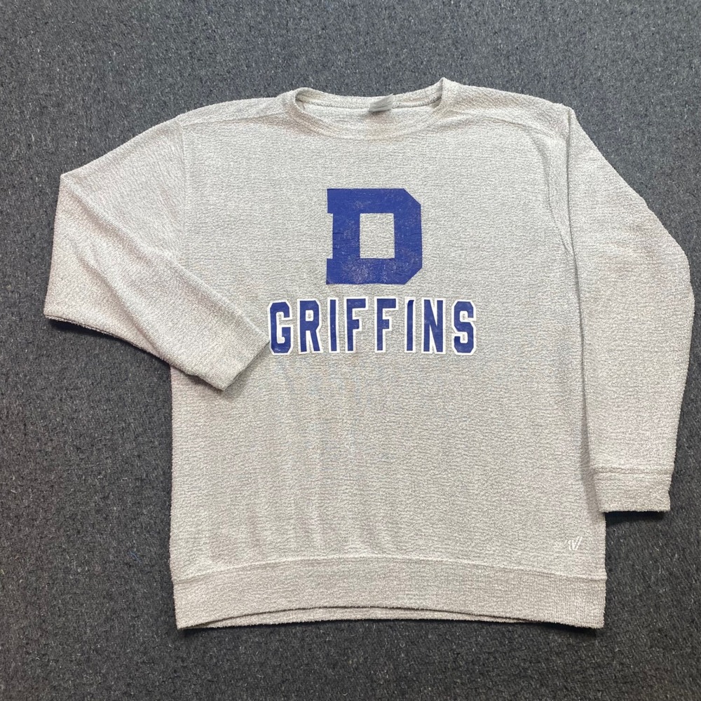 Varsity Spirit D Griffins Sweatshirt Sz L Mens Grey Collegiate Skater Retro Crew